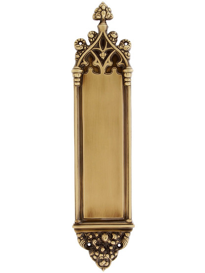 16" Colburg Push Plate In Solid Brass